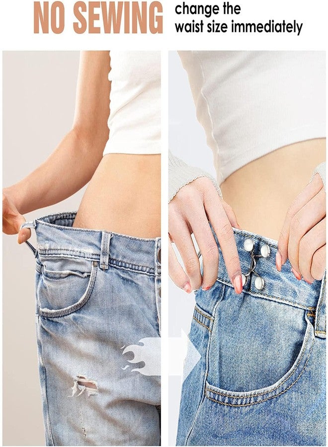 Retailio مجموعة ريتيليو المكونة من قطعتين من موسعات حزام الخصر القابلة للتعديل للجينز والسراويل - زر فوري مناسب تمامًا (2) - Image 2